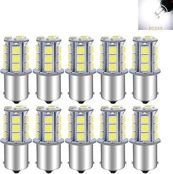 24V トラック用 LED マーカーランプ S25 Ba9s 青 40個セット 24V LED S25 G18 シングル球 27連 2個 ブルー 青 3チップ5050SMD